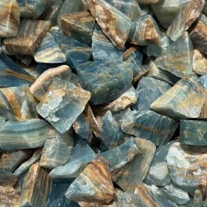 천연 블루 오닉스 원석 광물 표본 보석 크리스탈 차크라 균형 레이키 행운/선물 장식품