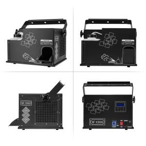 부토이 1500W 워터 미스트 머신 무선 DMX 리모컨 디제이 디스코 바 스모크 분사 장비 웨딩 페스티벌 포그