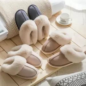 인기상품 겨울용 스웨이드 방한 실내 슬리퍼 EVA 털 거실 사무실 신고 벗기 편한 [WFLKS7W_260303]