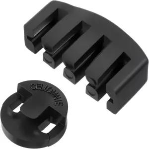 하데스 고무 첼로 음소거 연습 연습용 액세서리 블랙