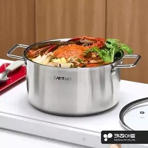 [키친아트]키친아트 인덕션겸용 스텐 26곰솥냄비 곰탕냄비 큰냄비