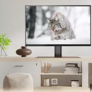 높이조절 티비거치대 32-55인치 좁은 장식장에도 설치 가능한 거실장용 무타공 TV스탠드