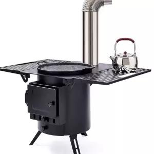 캠핑 미니 그릴 펠릿 소형 장작 화목난로 야외 화로대