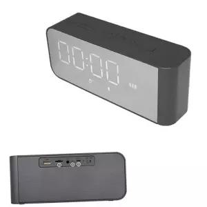 무선 스피커 휴대용 탁상 시계 블루투스 스피커 라디오 캠핑 충전식 디지털 사무실 야외 듀얼