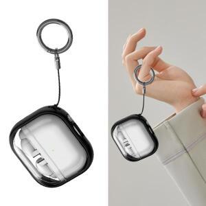 삼성 갤럭시 버즈 3 프로/버즈 용 투명 스탠드 헤드폰 커버 블루투스 이어버드 충전 박스 키체인 이어폰 케