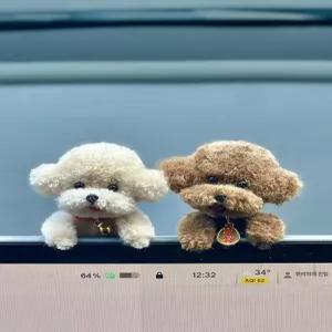 강아지 모니터 인형 메인보드 디스플레이 장식품