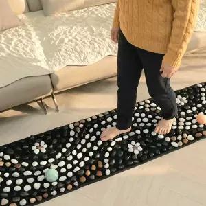 헬로제인 천연자갈 돌지압 발지압매트 (대형) 150cm