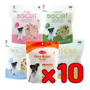 댕댕이 간식 바나나맛 장건강 비스킷 10개 펫영양간식 애견쿠키 애완용과자