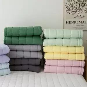 내추럴 컬러 침대패드 슈퍼싱글 퀸 소프트워싱 밴딩형 커버 SS Q