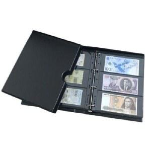 버건디 컬렉션 앨범 케이스 클립 지폐 보관 페 화폐 지폐수집
