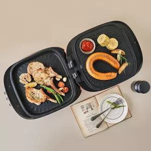 더블몬스터 초대형 양면그릴팬 레드 블랙