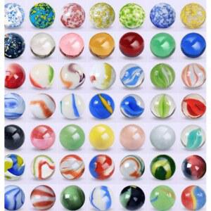 16mm 옛날 랜덤믹스 치기 6 2 투명 유리 세트 입 게임 컬러 추억의