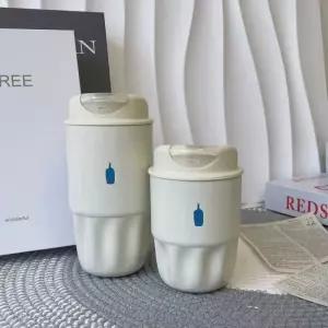 블루보틀 감성 휴대용 컵 카페 미니텀블러 커피 보냉 화이트(260ml)