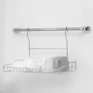 스텐 걸이형 주방 선반 1단 랙 봉행거 포함