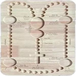 헤이시 주얼리용 우드 비드 보드 팔찌 목걸이용 비딩 트레이 제작 매트 공예품
