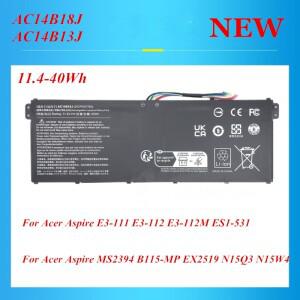 11.4V-40Wh AC14B18J 노트북 배터리 Acer Aspire MS2394 B115-MP EX2519 N15Q3 N15W4 E3-111 ES1-531