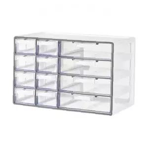 서랍형 소품함 12단 책상 공구 부품 악세사리 화장품 문구 정리함 투명 수납장