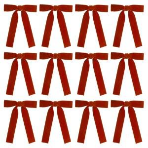 크리스마스 트리 및 용 벨벳 리본 12개는 화환 창문 벽 계단에 쉽게 부착됩니다.