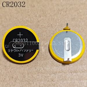10개/세트 CR2032 3V 핀 포함 210mAh 버튼 셀 배터리 납땜형 리튬