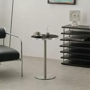[인터데코]스틸 원형 사이드테이블 400 소파 협탁 카페 미니 인테리어 HW132