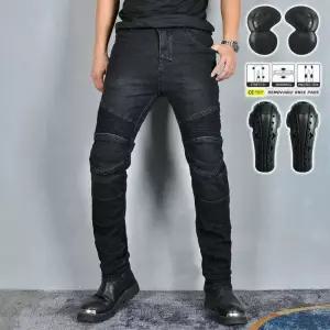 VOLERO 라이딩진 오토바이 바이크 일자 팬츠 청바지 JES2빈티지블랙(보호대미)
