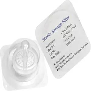멸균 주사기 필터 PTFE 25mm 직경 0.45um 기공 크기 바이오메드 사이언티픽 개별 포장 10개/pk