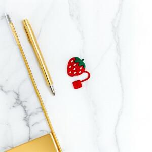 4개입 빨대 마개 액세서리 실리콘 음료용 캡