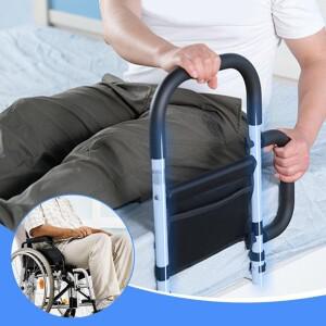 노인용 침대 난간 미끄럼 방지 손잡이 가드 레일 성인용 가정 병원 환자실용 수납 포켓 포함