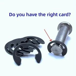 120개 블랙 스테인리스 스틸 고정 링 세트 스냅 E클립 워셔 샤프트 M1.5M10  도구