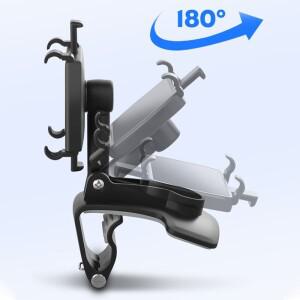 대시보드 차량용 호환 휴대폰 거치대 360 도 회전 마운트 고무 그리퍼 포함 네비게이션용 호환 범용 호환