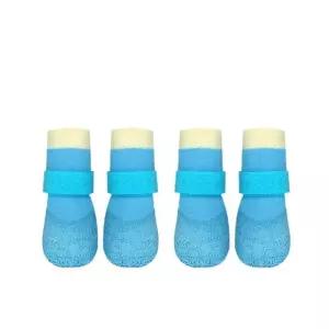 강아지 미끄럼 방지 소품 방수 소형견 산책 양말 핑크