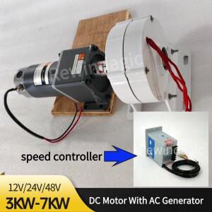 12V 24V 48V 영구 자석 발전기 3KW 5KW 전력 저소음 교류 가변 속도 모터