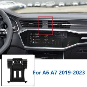 아우디 호환 A6 C7 A7 C8 S6 S7 차량용 핸드폰 거치대 GPS 지원 고정 브래킷 액세서리 2012-2023 17mm 특수