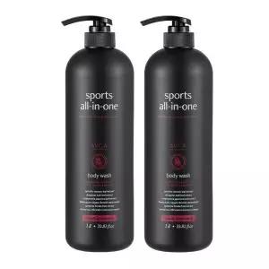 1+1 아브카 스포츠 올인원 퍼퓸드 바디워시 우디페로몬향 대용량 1000ml