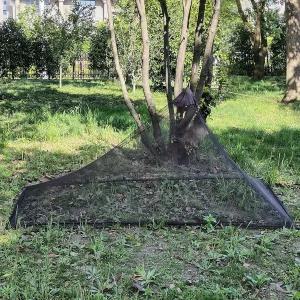 아벤틱 에드 솔리슬루즈 400 파인 메시 삼각형 야외 캠핑 모기장 침대 컴팩트 휴대용 가방이 있는 버그