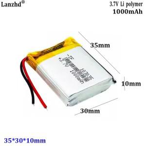 3.7V 폴리머 리튬 배터리 103035 1000mAh 블랙박스 네비게이터 라디오