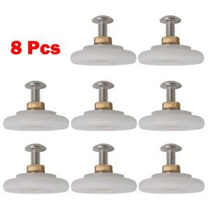 8개 26mm 지름 샤워룸 풀리 욕실 슬라이딩 유리문 바퀴 나일론 구리 롤러 부품 교체용