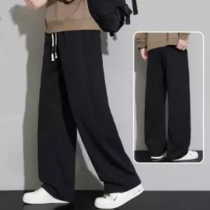 슬램덩크 남성용 팬츠 면 춘추 캐주얼 와이드 통 일자 커프스 HO3