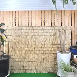 저층베란다 시선차단 천연 갈대발 가림막 실내장식 가리개 칸막이 차광 대나무발