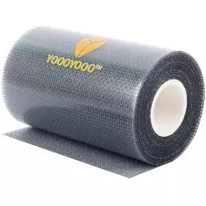 YOOOO 창문 스크린 수리 키트 그레이 XL(15피트) 3겹 강력 접착 및 방수 테이프 유리 커버 메쉬 도어