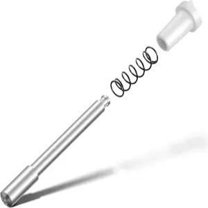 캡이 달린 8팩 윈도우 스크린 플런저 래치 5/32인치 X 1-1/2인치 알루미늄 핀 고정된 (흰색)