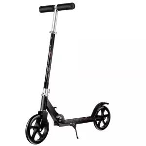 두발킥보드 2발 수동 여행 접이식 퀵보드 발 높이조절 묘기 양발 이륜 블랙