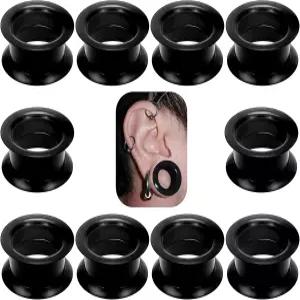 이어 바이오플렉스 플러그용 야알로제이 6G50MM 두꺼운 남성용 더블 플레어 피어싱 바디 게이지 실리콘