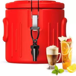 단열 음료 디스펜서 2갤런 304 스테인리스 스틸 내부 및 스파우트가 있는 온수 파티용 캠핑용 휴대용