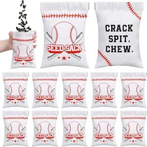 팀 야구용 웨일린 24Pcs 씨앗 자루 가방 캔버스 파우치 동전 지갑 오리지널 선물 해바라기 스포츠 러버