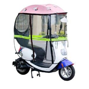 노인전동차 우비 비막이 전기 접이식 우산 커튼 방한 투명커튼창문 전면 70화이트 창문