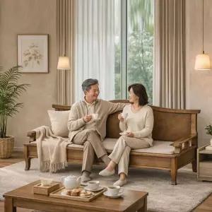 /보루네오 보루네오 건강 황토볼 원목소파침대 HP6118F