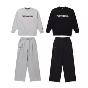 [갤러리아] 뉴에라키즈 플록 프린트 스웨트크루넥  와이드팬츠 셋업 2 택 1 (15132071TW)