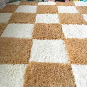 YMXBHN 두꺼운 플러시 폼 연동 바닥 카펫 매트 24피스 12x12인치 푹신한 사각 퍼즐 타일 부드러운 미끄럼