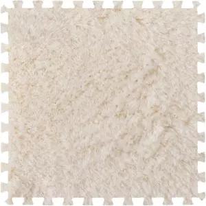 16개의 연동 폼 카펫 덥수룩한 부드러운 놀이 매트 플러피 에어리어 러그 사각 플러시 퍼즐 바닥 타일 거실